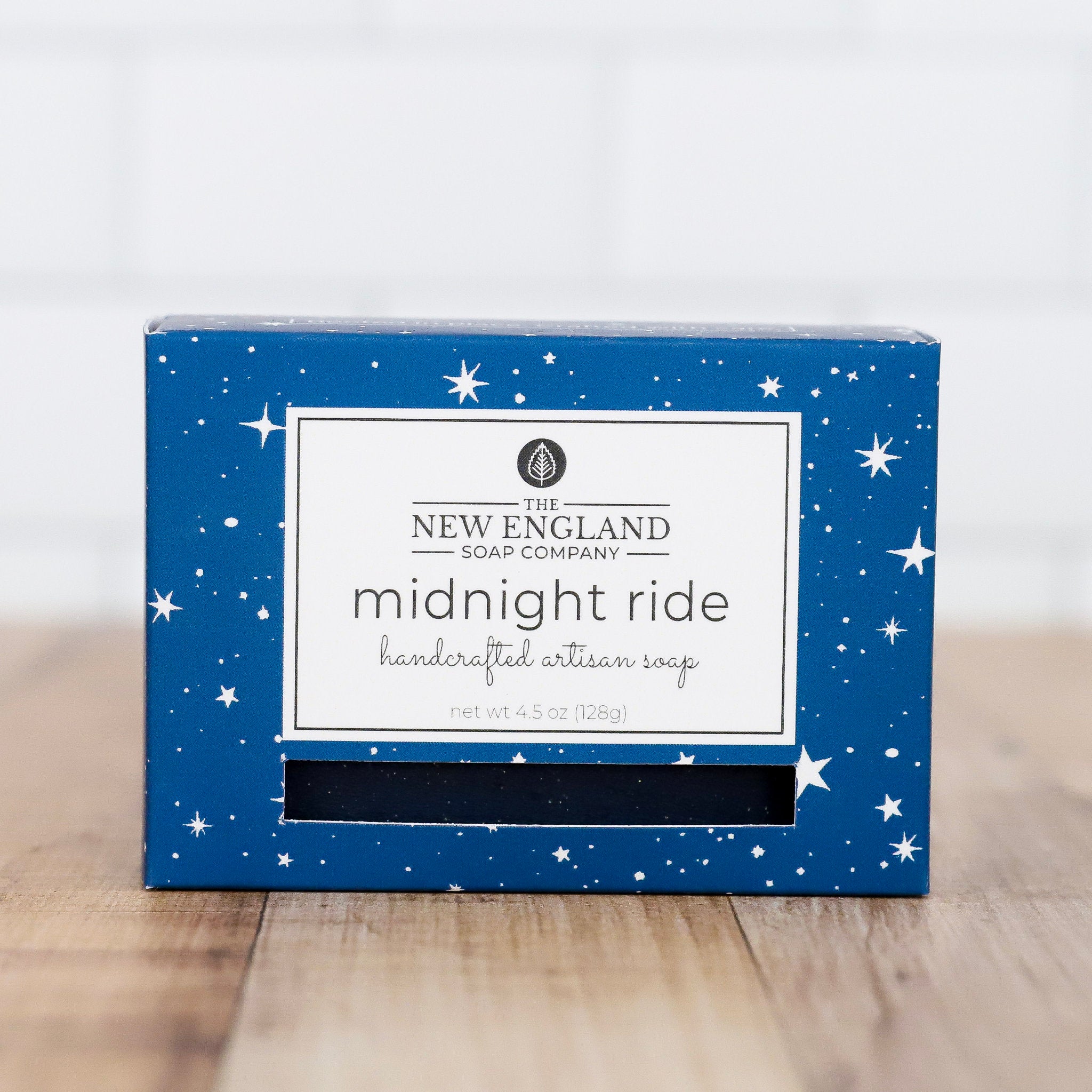 Blue box with star patterns and &